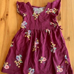 Carter's Toddler Girl's Floral Faux Wrap Dress, Size 12M